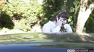 Natalie Mars, trans sexual with perfect ass and big dick gets fucked hard