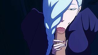 mei mei giving an amazing blowjob to dotado outdoors