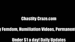 Locking You in Chastity Cage for Life with Teasing Toys