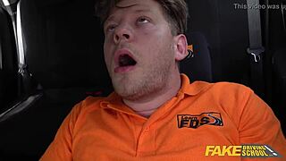 yo, check out beautiful babe ginebra bellucci on her first driving lesson with me!