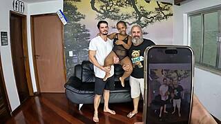First time Brazilian beauty in homemade video.