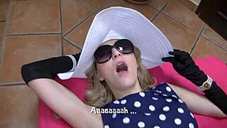 Krystin Stewart bends over for doggystyle fucking and blowjob leading to cumshot