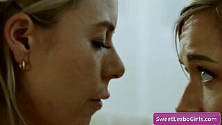 Naughty sluts, kiss and lick those wet pussies on the sofa!