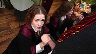 Unbelievable! Hermione Sucks Harry Potter Off Between Couples - Nicole Murkovski, Martin Spell!