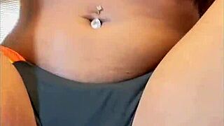 i masturbate in lingerie, cumming four times on my natural tits and pussy