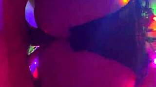 Whoa, can you handle this reverse cowgirl in fishnets riding hard?