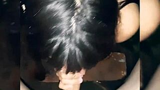 Latina Teen Deepthroats Outdoors Before Boyfriend Arrives