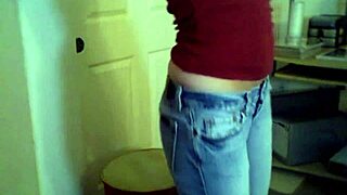 naughty teen teases on webcam, showing her ass and tits