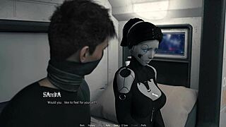 Sex Robot Girl Delivers an Epic HANDJOB & CUMSHOT in Projekt Passion Scene!
