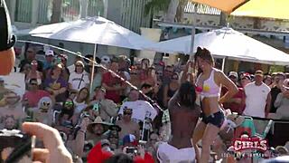 Watch insane pussy twerk at pool party in Key West fest sluts!