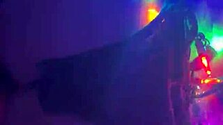 Whoa, can you handle this reverse cowgirl in fishnets riding hard?