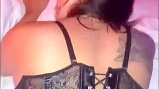 Backshotbarbie96 Enjoys a Session While Hubby Records