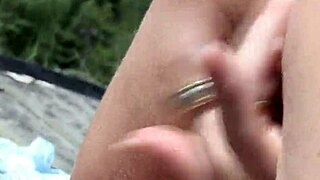 Hot lesbians Meghan and Lola fuck outdoors 🔥