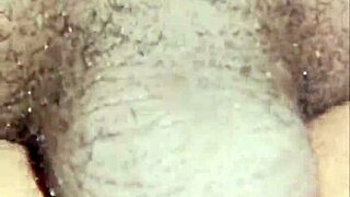 Creampie in wet panties with hairy pussy cumshot