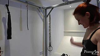 miss alexa and miss flora spank and strap-on dominate