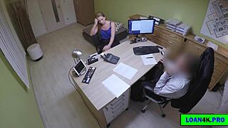 Young babe solves debt with tight pussy sex.