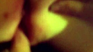 she rides the bike in a homemade close-up