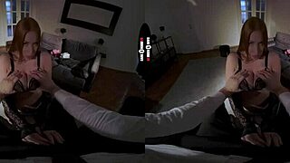 Redhead dominates with big ass in dark room