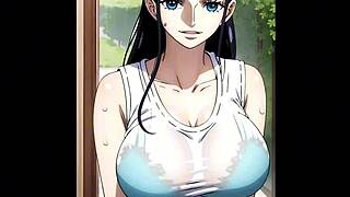 nico robin gives french jerk off instructions