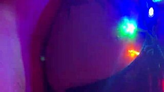 Whoa, can you handle this reverse cowgirl in fishnets riding hard?