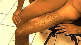 Latina brunette sucks big cock and rides hard