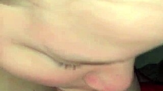 I love watching my wife get bent over for a homemade blowjob with her big tits bouncing on that monster cock.