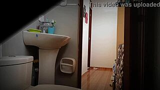 the colombian university student is peeing in this short clip