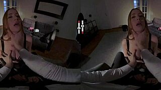 Redhead dominates with big ass in dark room