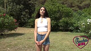 Candie Brunette Loves Hard Anal Action Outdoors