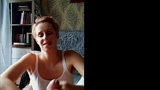 stunning russian milf seduces neighbor, sucks him dry, and swallows it all