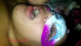 Latina bbw submissive gets facial cumshot