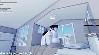 Fucking my hot friend in roblox, what a slut!