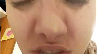 I have a rather pig-like appearance with stockings on my face in this video.