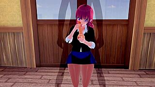 3D Hentai Babe with Big Ass and Tits Rocks Glasses