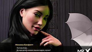 Anime hentai model shows pussy during monster game photoshoot episode one