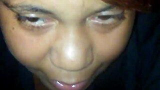 he bangs her throat deep making her gag and spit before a facial