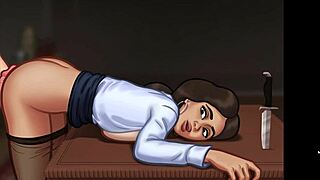 summertime saga 0.20.15 shows katyusha's perfect russian petite ass taking a huge cock.