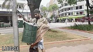 Oh, that horny homeless guy sucks big cock!