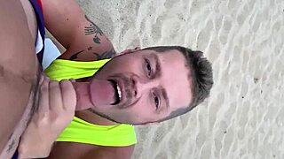 blowjob on public gay beach under the sun