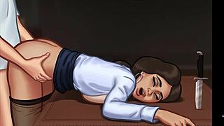 summertime saga 0.20.15 shows katyusha's perfect russian petite ass taking a huge cock.