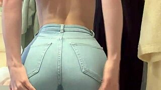 I slipped on my jeans to wet them with piss