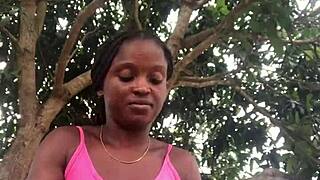 Crazybitch loves to unbox packaged infront of strangers in sexy outfit