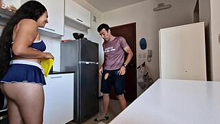 cleaner fucking hard during work hours today