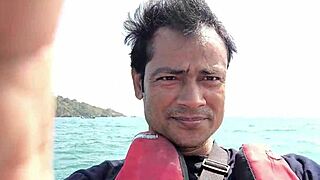 Cocks and asses get dirty in the sea on a boat