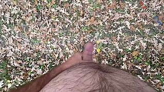 Dirty Talking Outdoors Before Cumming Hard Naked Under the Open Sky