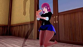 3D Hentai Babe with Big Ass and Tits Rocks Glasses