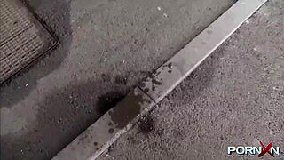 yo, british babe pissing in public is wild