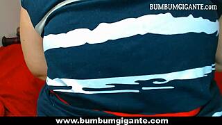 brazilian amateur sits on favorite dildo for assfucking cumshot in cuckold scene