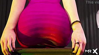 Anime hentai model shows pussy during monster game photoshoot episode one