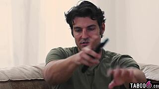 Roommate catches ebony milf Nicole Kitt watching porn, big trouble now! 😅